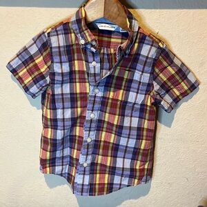 Janie and Jack boys' plaid button down shirt size 4